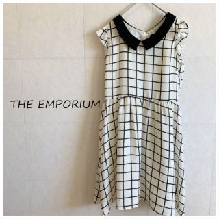 ジエンポリアム(THE EMPORIUM)のTHE EMPORIUM 半袖　チェック　ワンピース　ミニ　ワールド 夏(ミニワンピース)