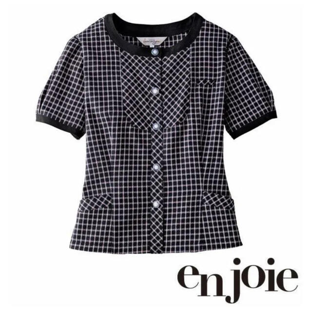 Joie (ファッション)(ジョア)の事務服 制服 en joie アンジョア オーバーブラウス 11号 レディースのトップス(シャツ/ブラウス(半袖/袖なし))の商品写真