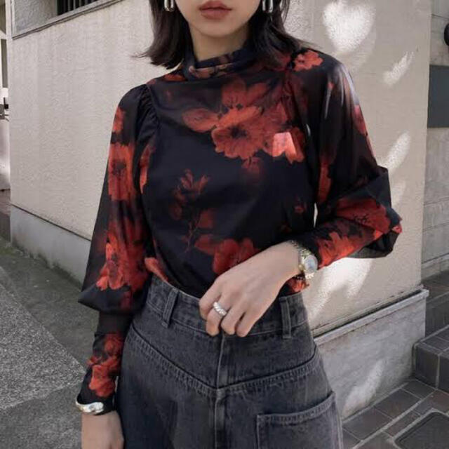 Ameri VINTAGE(アメリヴィンテージ)のアメリヴィンテージ　AMERI VINTAGE LIDIA SHEER TOP レディースのトップス(シャツ/ブラウス(長袖/七分))の商品写真