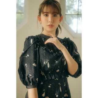 ハーリップトゥ(Her lip to)の【お値下げ】herlipto Floral Lace Trimmed Dress(ひざ丈ワンピース)