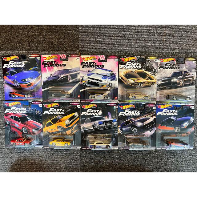 Hotwheels FAST&FURIOUS ワイルドスピードミニカー 10台