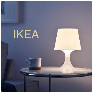 イケア(IKEA)の【新品】IKEA イケア テーブルランプ 照明 ホワイト（ラムパン）(テーブルスタンド)