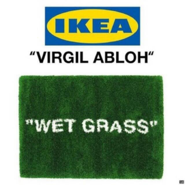 IKEA(イケア)のIKEA VIRGIL ABLOH WET GRASS イケア　ラグ　バージル インテリア/住まい/日用品のラグ/カーペット/マット(ラグ)の商品写真