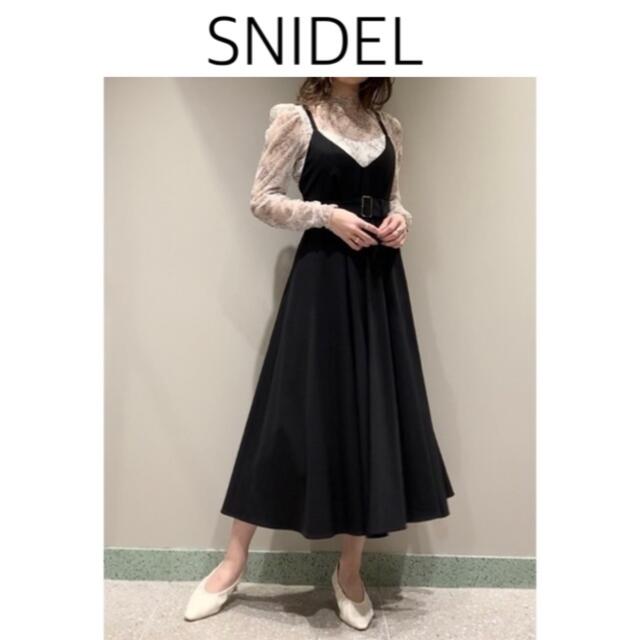 SNIDEL - 新品 snidel フレアボリュームジャンスカ 0 ブラックの通販 