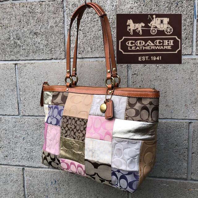 コーチ COACH パッチワーク トートバッグ 送料込 | フリマアプリ ラクマ