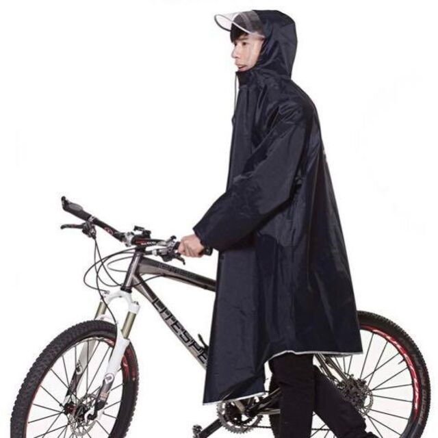レインコート 男女兼用 通学 自転車 ポンチョ かっぱ 雨具 レディースのファッション小物(レインコート)の商品写真