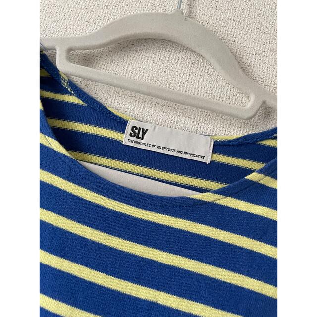 SLY(スライ)のSLY ボーダー フリル Tシャツ レディースのトップス(Tシャツ(半袖/袖なし))の商品写真