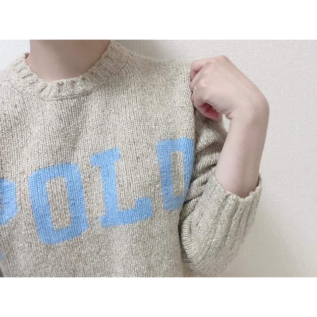 POLO RALPH LAUREN - ラルフローレン ロゴクルーネックニット ベージュ