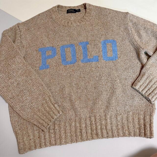 POLO RALPH LAUREN - ラルフローレン ロゴクルーネックニット ベージュ