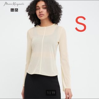 シアークルーネックTシャツ　(長袖)　マメクロゴウチ　ユニクロ(Tシャツ(長袖/七分))