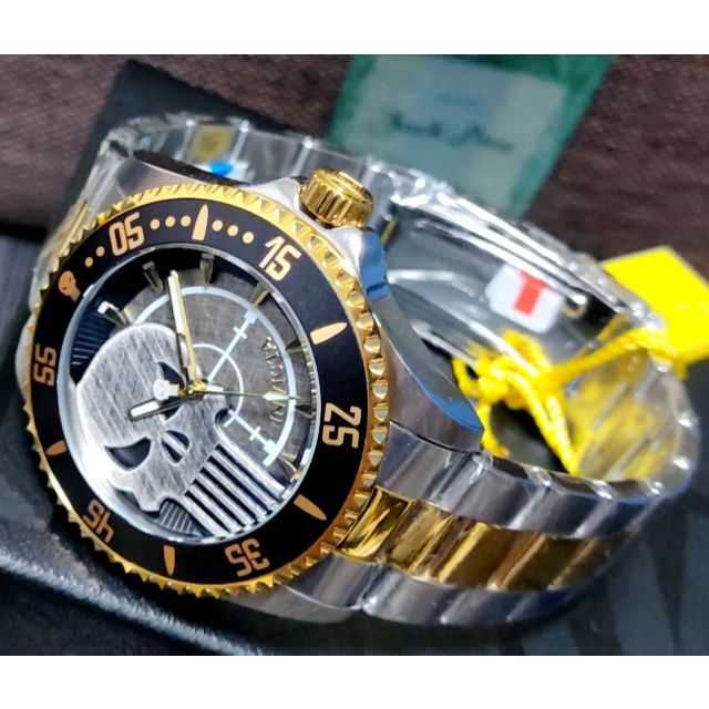 INVICTA(インビクタ)の$795 インビクタ MARVEL パニッシャー ゴールド×シルバー 限定ラス１ メンズの時計(腕時計(アナログ))の商品写真