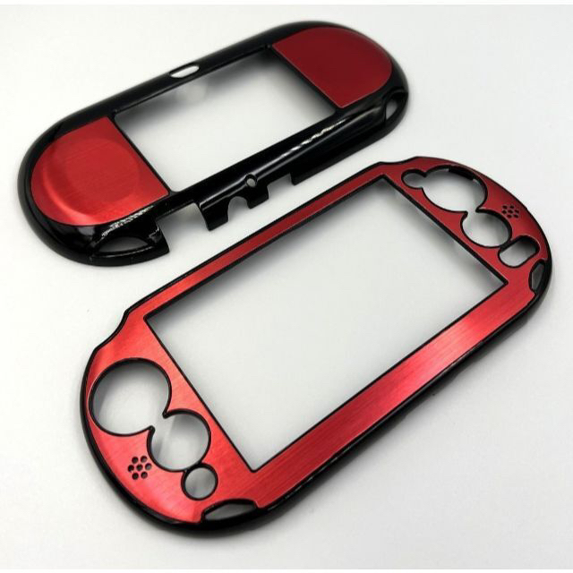 PlayStation Vita(プレイステーションヴィータ)のPS Vita2000(PCH-2000)専用アルミプレートケース(レッド) エンタメ/ホビーのゲームソフト/ゲーム機本体(その他)の商品写真