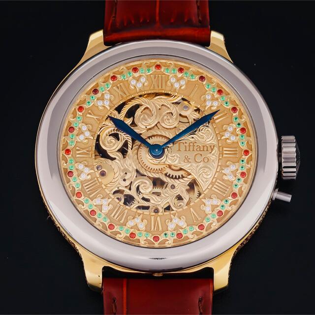 ティファニー パテックフィリップ Wネーム アンティーク 手巻き メンズ 腕時計