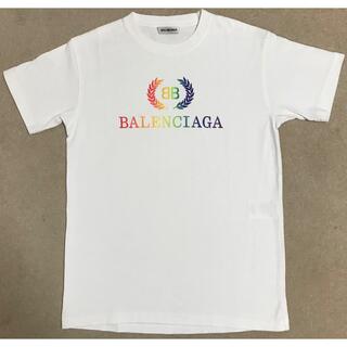 バレンシアガ(Balenciaga)のバレンシアガ　レインボーロゴtシャツ(Tシャツ(半袖/袖なし))