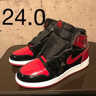 ナイキ(NIKE)の新品未使用 AIR JORDAN1 OG BRED GS 24cm(スニーカー)