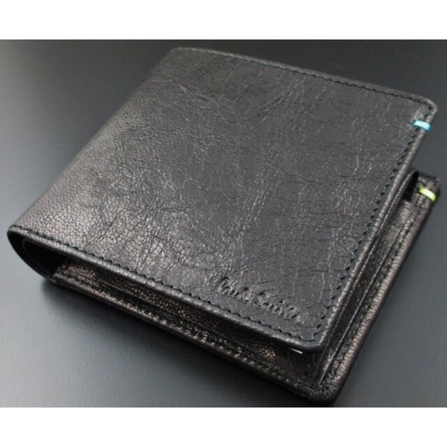 送料込み☆新品☆箱付 ポールスミス 上質ゴートレザー使用 折り財布