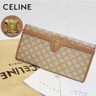 セリーヌ(celine)の【極美品】オールド セリーヌ　長財布 がま口 マカダム柄 トリオンフ ブラゾン(財布)