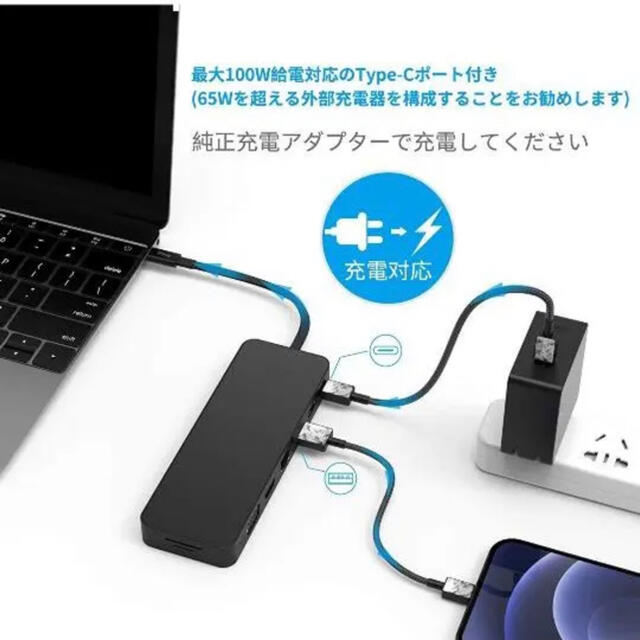 iFory 8-in-1 USB Type-C スマホ/家電/カメラのPC/タブレット(PC周辺機器)の商品写真