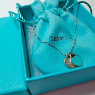 ティファニー(Tiffany & Co.)のティファニー ブルー ダブル ハート タグ ペンダント(ネックレス)