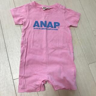 アナップキッズ(ANAP Kids)のANAP Kids ピンク80サイズ(ロンパース)