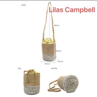 リラキャンベル(Lilas Campbell)の【新品】Lilas Campbell ミニショルダーバッグ かごバッグ  麻(ショルダーバッグ)