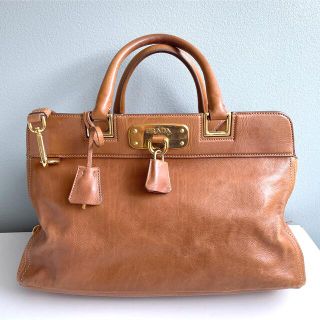 PRADA ハンドバッグ　ショルダー　ピンクベージュ　キャメル　BN2079