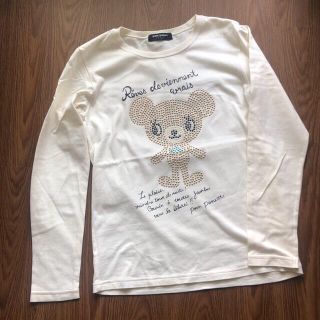 ポンポネット(pom ponette)のpom ponette 長袖Tシャツ、チェック花柄シャツ、チェックスカート3点(Tシャツ/カットソー)