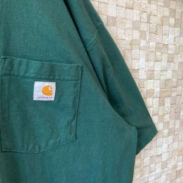 carhartt(カーハート)のfon様専用　古着半袖tシャツカーハートパッチロゴポケT2XL. メンズのトップス(Tシャツ/カットソー(半袖/袖なし))の商品写真