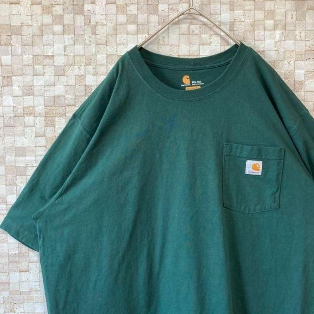 carhartt(カーハート)のfon様専用　古着半袖tシャツカーハートパッチロゴポケT2XL. メンズのトップス(Tシャツ/カットソー(半袖/袖なし))の商品写真