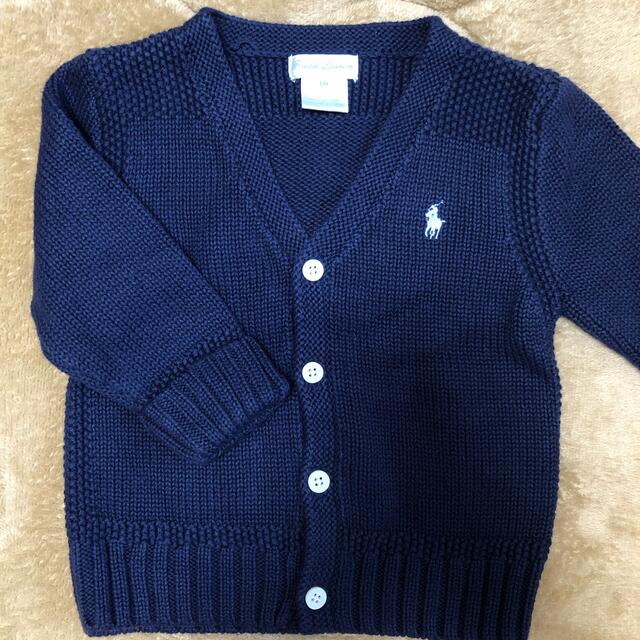 Ralph Lauren(ラルフローレン)の美品⭐︎ラルフローレン  コットンカーディガン　12M キッズ/ベビー/マタニティのベビー服(~85cm)(カーディガン/ボレロ)の商品写真