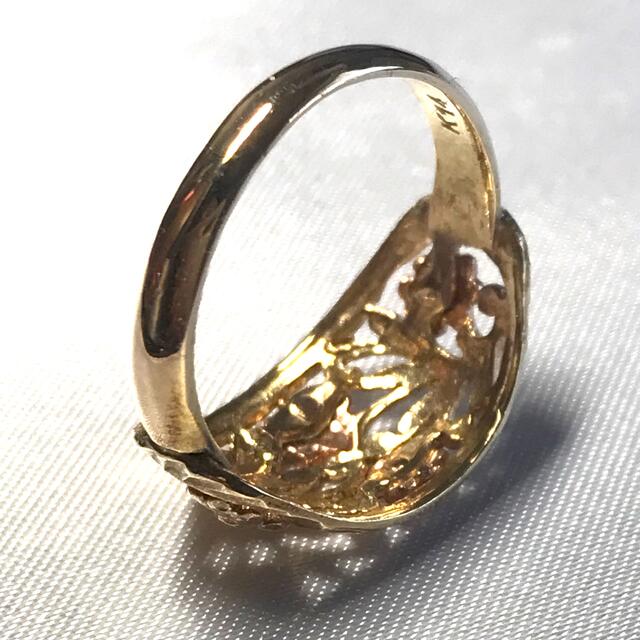 値下げ❗️14k ボタニカルモチーフリング