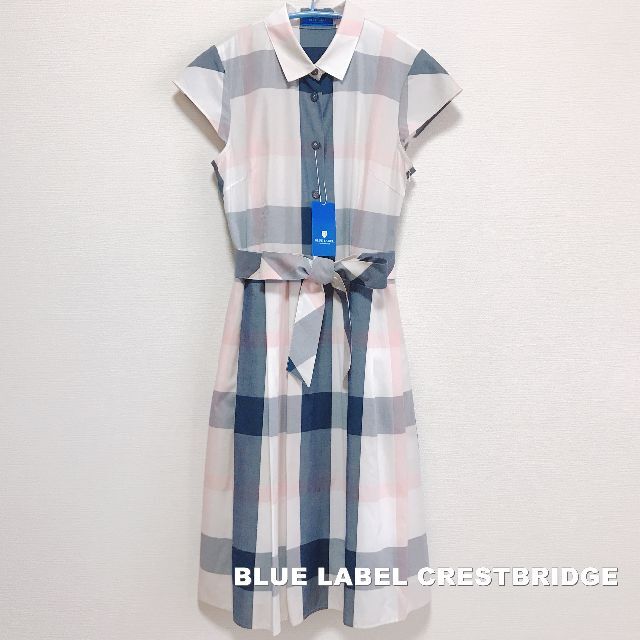 【BLUE LABEL】ブライドププリン シャツ ワンピース タグ付未使用ワンピース
