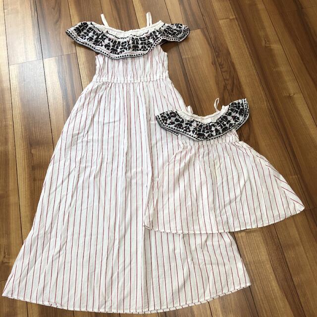 MARKEY'S(マーキーズ)のマーキーズ刺繍ワンピース　親子セット キッズ/ベビー/マタニティのキッズ服女の子用(90cm~)(ワンピース)の商品写真