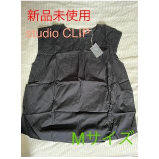 スタディオクリップ(STUDIO CLIP)の【新品未使用】studio CLIP Mサイズ　黒　胸元デザイン(シャツ/ブラウス(半袖/袖なし))
