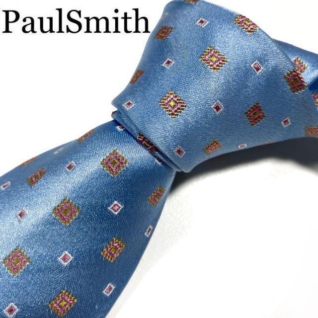 素晴らしい品質 Paul Smith ネクタイ　ポールスミスコレクション　スクエア　総柄　シルク - ネクタイ