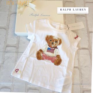 ラルフローレン(Ralph Lauren)の24m90cm   大人気　ベア　半袖　ベビー　ラルフローレン  ギフト　女の子(Tシャツ/カットソー)