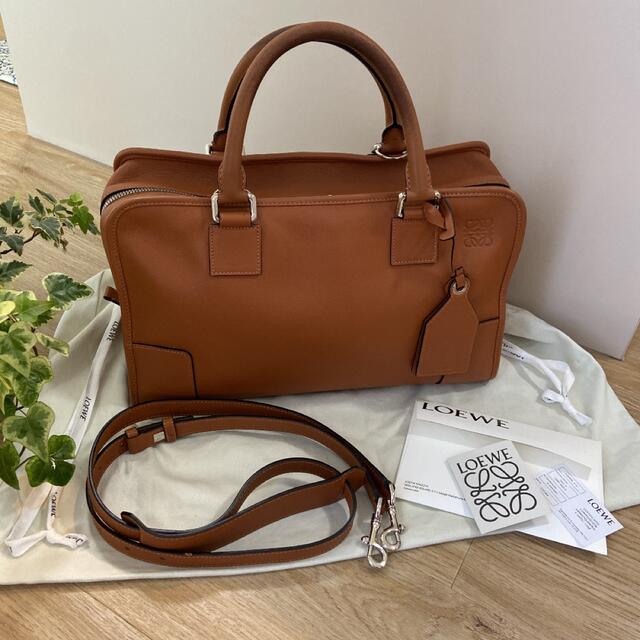 92700円 LOEWE ロエベ アマソナ36 ハンドショルダーバッグ タン