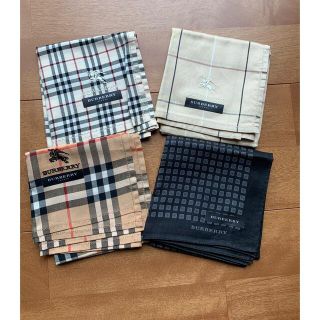 バーバリー(BURBERRY)のBurberryハンカチ4枚セット(ハンカチ/ポケットチーフ)