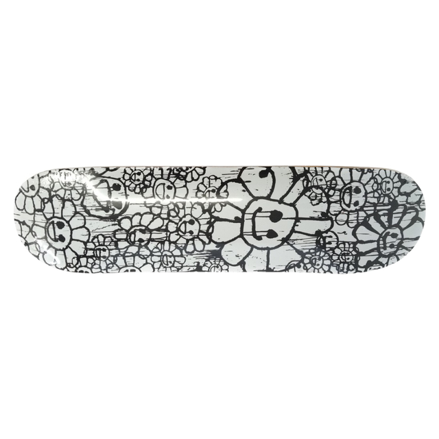 82センチ横幅村上隆 ムラカミタカシ Madsaki Flower Skateboard Deck フラワーペイントプリントスケートボードデッキ マルチ