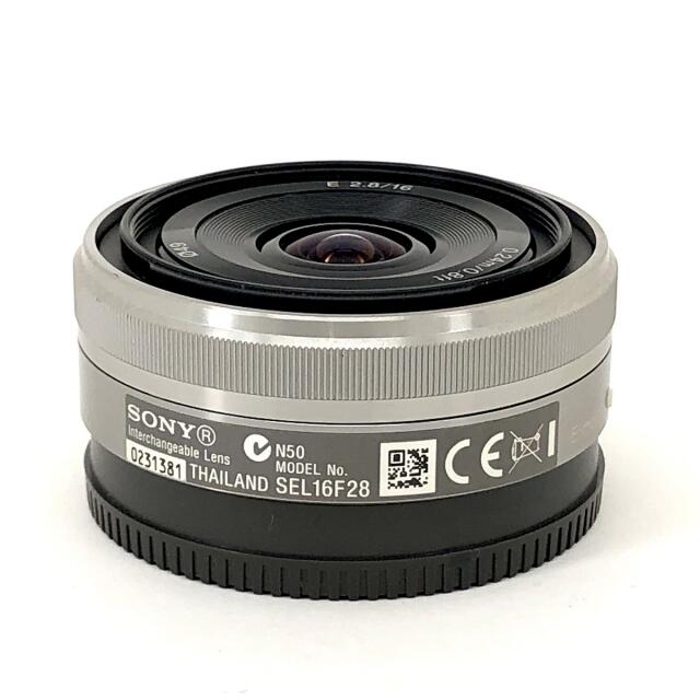 ソニー E 16mm F2.8 SEL16F28 中古 スマホ/家電/カメラのカメラ(レンズ(単焦点))の商品写真