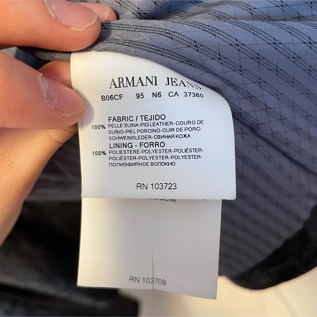 ARMANI JEANS(アルマーニジーンズ)のARMANI JEANS レザージャケット シングルライダース ジップアップ メンズのジャケット/アウター(レザージャケット)の商品写真