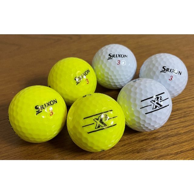 Srixon(スリクソン)のDUNLOP NEW SRIXON-ｘ-2 (ホワイト＆イエロー) スポーツ/アウトドアのゴルフ(その他)の商品写真