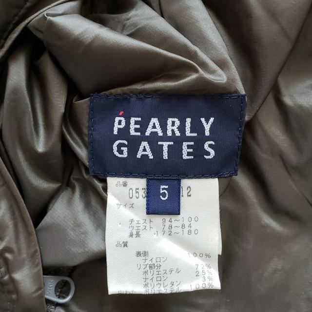 PEARLY GATES(パーリーゲイツ)のパーリーゲイツ ダウンベスト サイズ5 XL メンズのジャケット/アウター(ダウンベスト)の商品写真