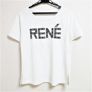 ルネ(René)のルネ 半袖カットソー サイズ38 M - 白×黒(カットソー(半袖/袖なし))