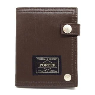 ポーター(PORTER)のポーター カードケース美品  - ブラウン(名刺入れ/定期入れ)