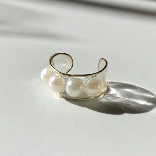 wire ring pearl(リング)