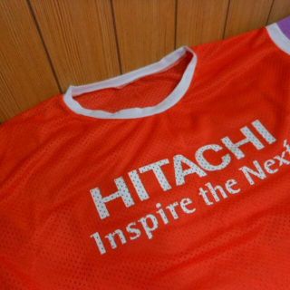 ◆日立製作所　Inspire the Next◆オレンジ色メッシュTOP　未使用(ノベルティグッズ)