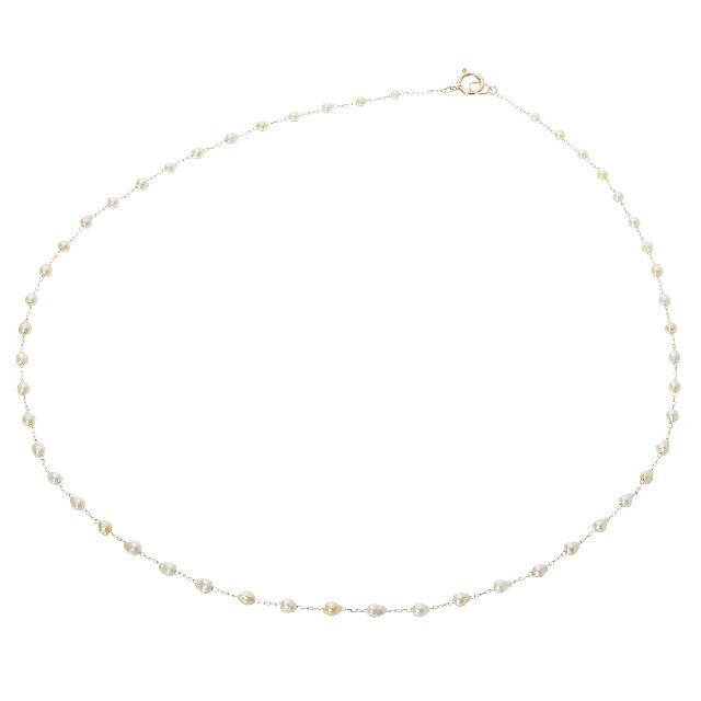 14K 無調色ベビーアコヤ バロックパール ネックレス アクセサリー