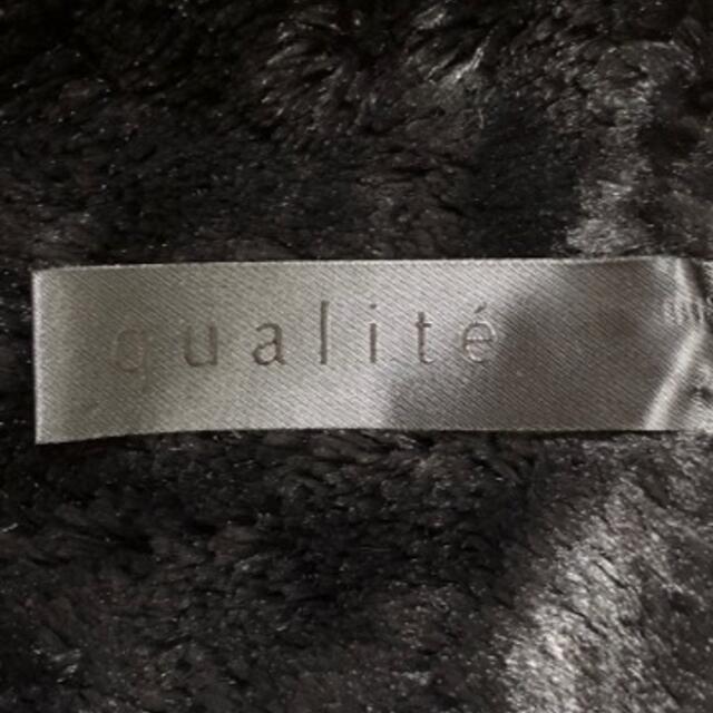 qualite(カリテ)のカリテ ブルゾン レディース 黒 冬物 レディースのジャケット/アウター(ブルゾン)の商品写真