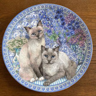 ロイヤルウースター(Royal Worcester)のROYAL WORCESTER  猫 プレート 絵皿(置物)